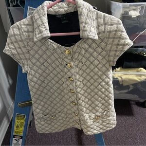 Marc By Marc Jacobs Cream Checkered Button-Down Shirt